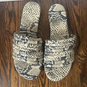 Tkees Snakeskin Patterned Slide Sandals
